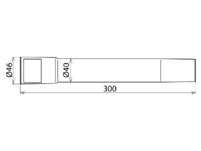 Masszeichnung 3 DEHN 785522 Saugrohrverlaengerung D 40 L 300 mm