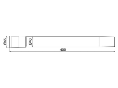 Masszeichnung 1 DEHN 785523 Saugrohrverlaengerung D 40 L 400 mm