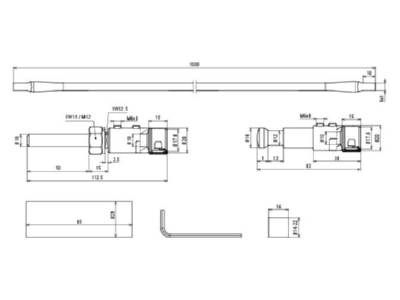 Dimensional drawing 2 DEHN 819271 Connecting element