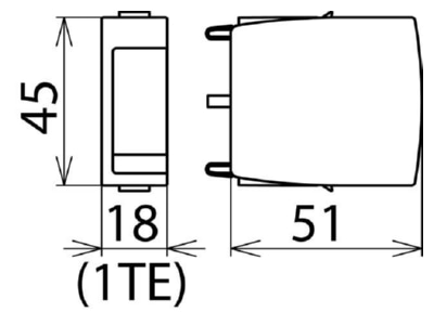 Dimensional drawing DEHN 952013 Surge protection for power supply