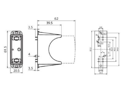 Circuit diagram 1 DEHN 952610 Basic element for surge protection
