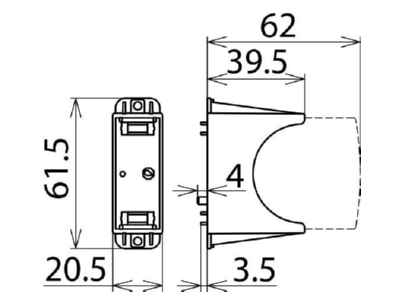 Circuit diagram 2 DEHN 952610 Basic element for surge protection
