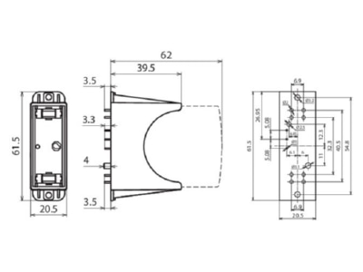 Circuit diagram 1 DEHN 952710 Basic element for surge protection
