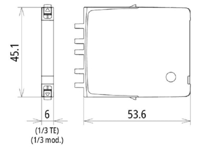 Dimensional drawing 1 DEHN BCO MOD ML2 BD EX 24 Surge protection for signal systems
