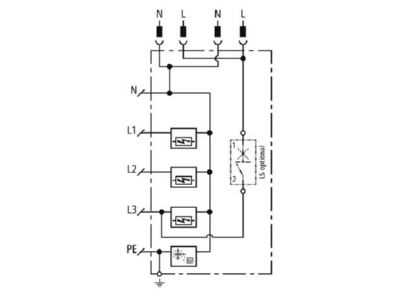 Circuit diagram 1 DEHN DSH ZP B2 LSG TT 255 Combined arrester for power systems
