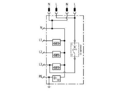 Circuit diagram 1 DEHN DSH ZP 2 LSG TT 255 Combined arrester for power systems
