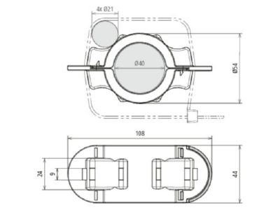 Mazeichnung DEHN BFS SR D40  819296 Befestigungsset BFS SR D40 819296