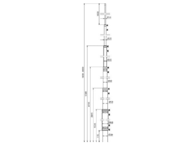 Mazeichnung 1 DEHN FS T D60 7000 8000AL Fangstange L1 8m   8 0m