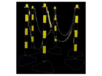 Produktbild 1 DEHN KTST SET 6ZFS 700111 Kettenstaender Set Pfosten  ge sw KTST SET 6ZFS700111