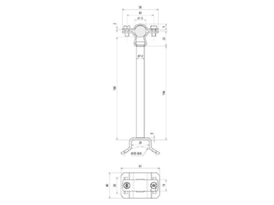 Mazeichnung 1 DEHN LH ZS 18 EX  275462 HVI L  Ex P160 holder LH ZS 18 EX 275462