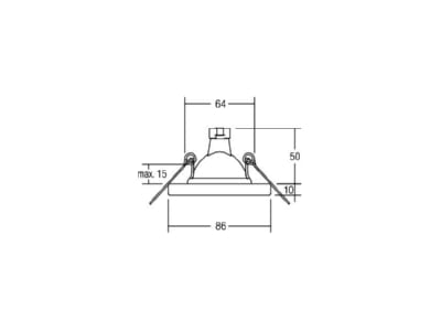 Mazeichnung Brumberg 00226422 Einbauleuchte 35W eds 2264 22