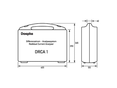 Mazeichnung Doepke DRCA1 Set Diagnosegeraet Ableit und Fehlerstrom