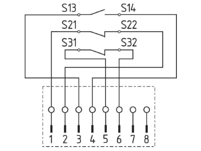 Anschlussbild Schmersal BNS 16 12ZV ST1 Sicherheitssensor