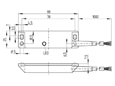 Mazeichnung Schmersal BNS 33 12Z 2187 5 0m Sicherheitssensor