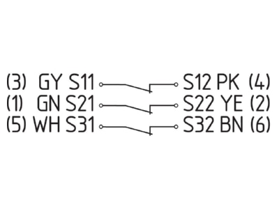 Connection diagram Schmersal BNS 36 02 01Z ST L Inductive proximity switch
