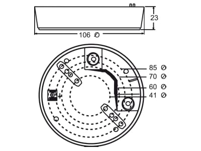 Mazeichnung Busch Jaeger 6888 Aufputzgehaeuse f BasicLINE Korridor