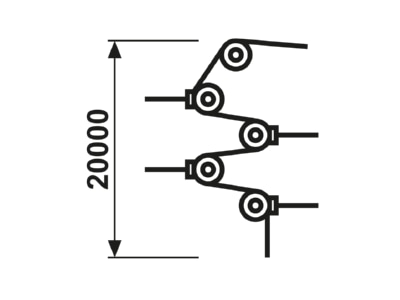 Dimensional drawing Jung NRS ULR 0834 Hoist block pulley