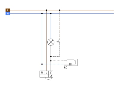 Wiring plan BEG LC plus 280 braun Movement sensor 280  9m
