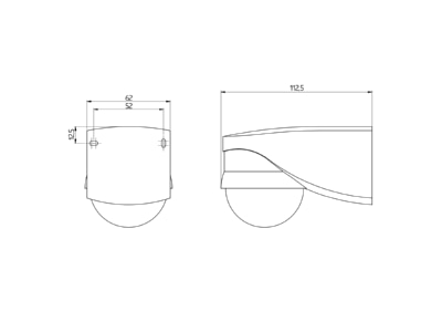 Dimensional drawing BEG LC plus 280 braun Movement sensor 280  9m
