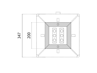 Dimensional drawing Performance in Light 301463 In ground luminaire 1x6 6W