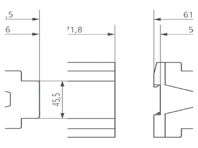 Mazeichnung Theben FCA 1 EIB KNX Schaltaktor