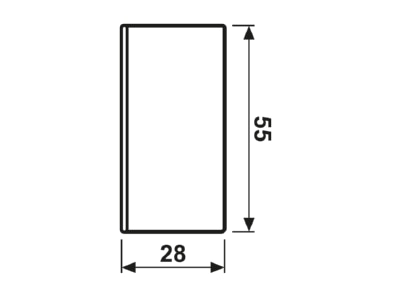 Dimensional drawing Jung A 402 TSAP WW Cover plate for switch white