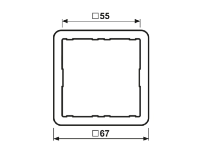 Mazeichnung Jung CD 4 AR Adapterrahmen zur Integration