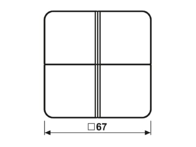 Mazeichnung Jung CD 404 TSA Tastensatz 4 fach ws komplett