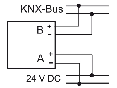 Connection diagram Busch Jaeger 6120 13 EIB  KNX power bus coupler 

