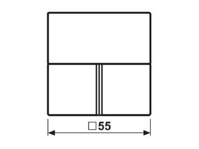 Dimensional drawing Jung A 4093 TSA Cover plate for switch cream white