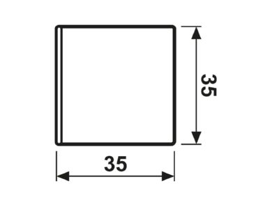 Dimensional drawing Jung AL 2404 TSAP 14 Cover plate for switch aluminium