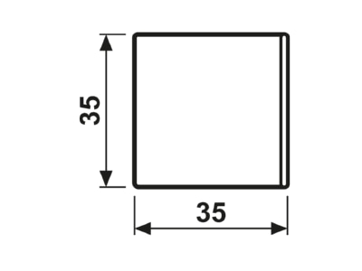 Dimensional drawing Jung AL 2404 TSAP 23 Cover plate for switch aluminium
