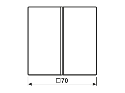 Dimensional drawing Jung ES 2402 TSA Cover plate for switch stainless steel