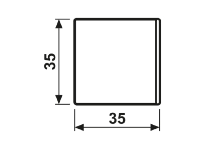 Dimensional drawing 1 Jung LS 404 TSAP 23 Cover plate for switch cream white
