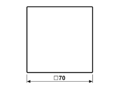 Dimensional drawing 2 Jung LS 404 TSAP SW 23 Cover plate for switch black