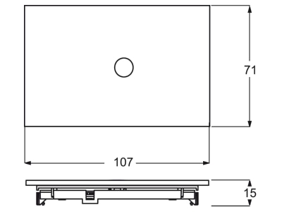 Dimensional drawing Busch Jaeger 6340 24G 101 EIB  KNX touch sensor 1 fold