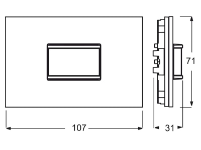 Dimensional drawing Busch Jaeger 6345 866 101 EIB  KNX movement sensor