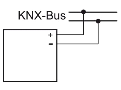 Wiring plan Busch Jaeger 6125 01 803 EIB  KNX touch sensor 1 fold 
