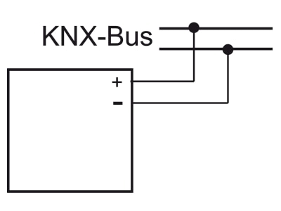 Anschlussbild Busch Jaeger 6126 01 884 EIB  KNX Tastsensor 2fach mit Busankoppler 