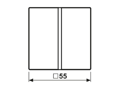 Dimensional drawing Jung A 401 TSAP CH Cover plate for switch