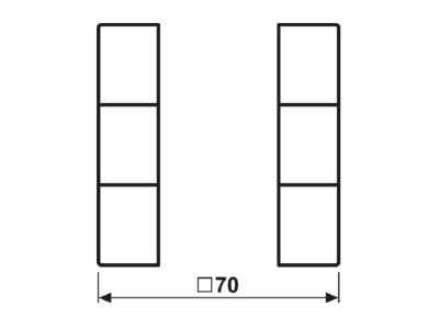 Mazeichnung Jung ES 2503 TSA Tastensatz  3fach komplett