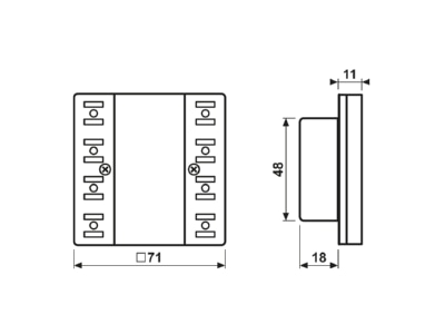 Mazeichnung 1 Jung LS 5178 TSM KNX Stetigregler Modul 2fach