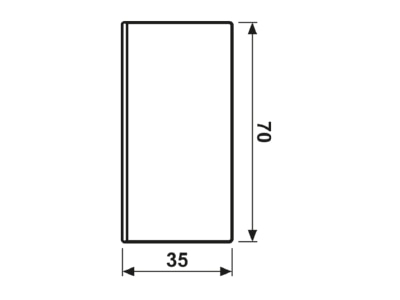 Dimensional drawing Jung AL 2402 TSAP D Cover plate for switch aluminium