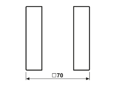 Dimensional drawing Jung AL 2501 TSA D Cover plate for switch aluminium