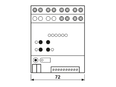 Dimensional drawing Jung 23066 REGHE EIB  KNX button panel 