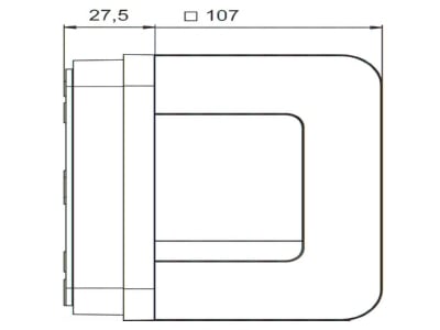 Dimensional drawing Theben RAMSES 811 top3 Room clock thermostat 2   30 C