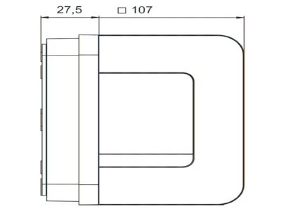 Dimensional drawing Theben RAMSES 811 top3 Room clock thermostat 2   30 C