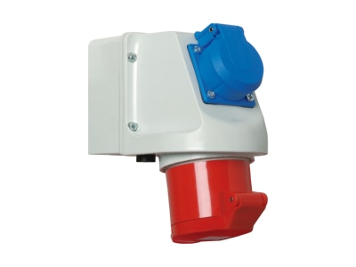 Produktbild 2 Walther 135306 Mini Kombi Wanddose 32A 3P230V6h SCHUKO IP44