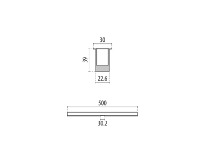 Dimensional drawing Performance in Light 3106617 In ground luminaire 1x5W