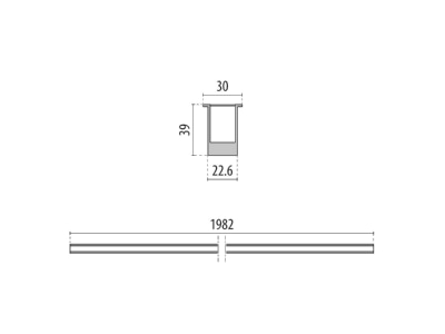 Dimensional drawing Performance in Light 3106627 In ground luminaire 1x20W